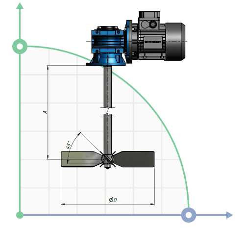 Mieszadło ML351095, 0,37 kW, 95 obr/min