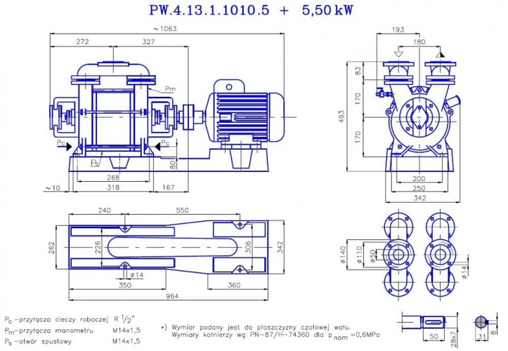 PW.4.13.1.1010 pompa próżniowa jednostopniowa