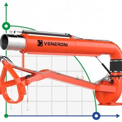 Veneroni ATS 35/540, 4m, 1620 m3/h pompa od WOM z obrotem hydraulicznym, 1620 m3/h i teleskopowa rura