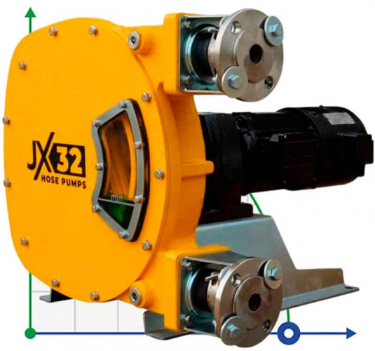 Przemysłowa pompa wężowa JXHIN-32-CI+Titanium-EPDM-P, 1.65 m3/h, 1,5 kW, 16 bar, 380V