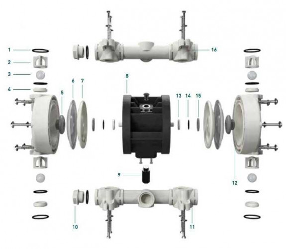 Membrana EPDM pompa MINIBOXER Boxer 50