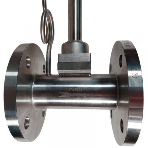 DN50 Przepływomierz wirowy ze stali nierdzewnej KLUGB DN50/PN16 RF Kołnierz DIN, do pary, 0,175-1,75 t/h, <1,6 MPa, <250°C, 4-20mA, ExdIIBT6