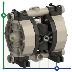 Pneumatyczna pompa membranowa do kwasu siarkowego PHOENIX P90 PP SANTOPRENE+PTFE, 100 l/min