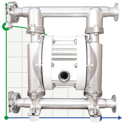 RUBY FDA 015S-W-ESS-T  pompa membranowa pneumatyczny