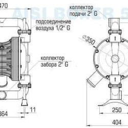 Pneumatyczna pompa membranowa BOXER 502 Alu IB502-AL-HTTLT--