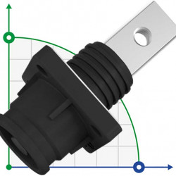JC-CN08-S-03-M, 200A,1500V DC Złącze akumulatora z otworem gwintowanym, czarne