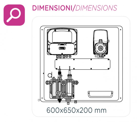 System dozowania z kontrolą chloru PANEL A-CHLORO AW96 230V