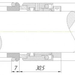 Uszczelnienie mechaniczne wału R-HJ92N 20, CAR/SIC, VITON, 304, G16