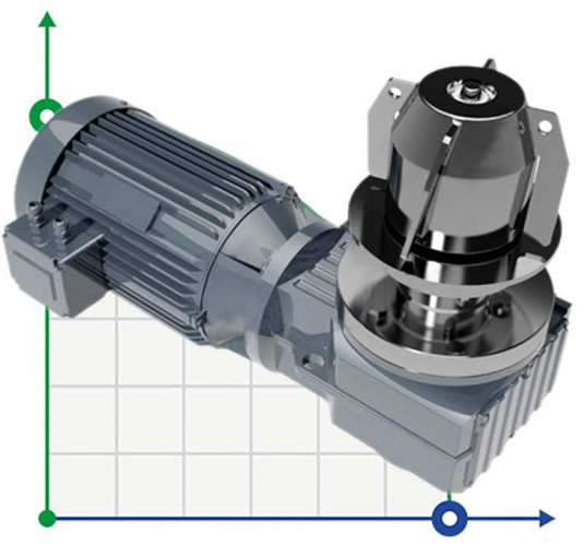 Mieszalnik higieniczny z napędem magnetycznym Mieszalniki GREATWALL z wejściem od dołu Seria MTS o mocy do 7,5 kW 40~360 obr./min