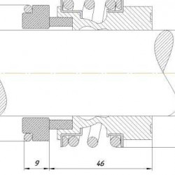 Uszczelnienie mechaniczne wału R-MG13 40, SIC/SIC, VITON, 304, G6