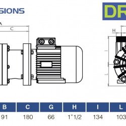 Pompa chemiczna do tworzyw sztucznych FLUIMAC DRAGON 25 PVDF, 3 kW, 380 V
