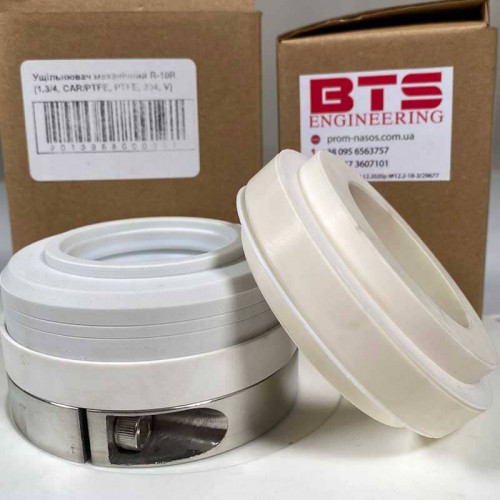 Uszczelnienie mechaniczne wału pompy R-10R 1.3/4 cala typ JOHN CRANE 10R, AESSEAL B08, ANGA 11 CAR/PTFE, PTFE, 304, V