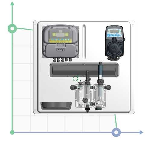 System dozowania z kontrolą wolnego chloru PANEL A-J START 230V