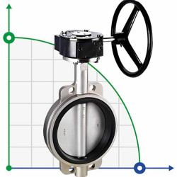 PN16 DN100 Zawór motylkowy, korpus i dysk ze stali nierdzewnej AISI 304, Seat EPDM
