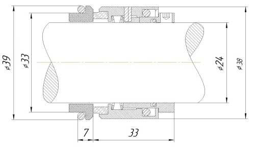 Uszczelnienie mechaniczne do pompy Sterling R-HJ92N 24, CAR/SIC, VITON, 304, G16