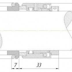 Uszczelnienie mechaniczne do pompy Sterling R-HJ92N 24, CAR/SIC, VITON, 304, G16