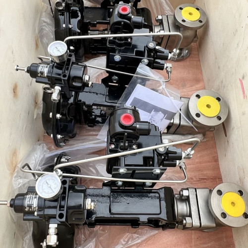 DN20 Pneumatycznie sterowany zawór regulacyjny 10P11Y-DNx2016Z-L122C-C (korpus CF8, gniazdo SS304) z pozycjonerem YT-1000, wejście 4-20 mA, Ex