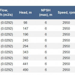 Pompa sekcyjna na ramie CNS(g) 105-196 z silnikiem 110 kW, 3000 obr./min.