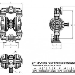 Pneumatyczna pompa membranowa DP 15 PB/S - PP/S
