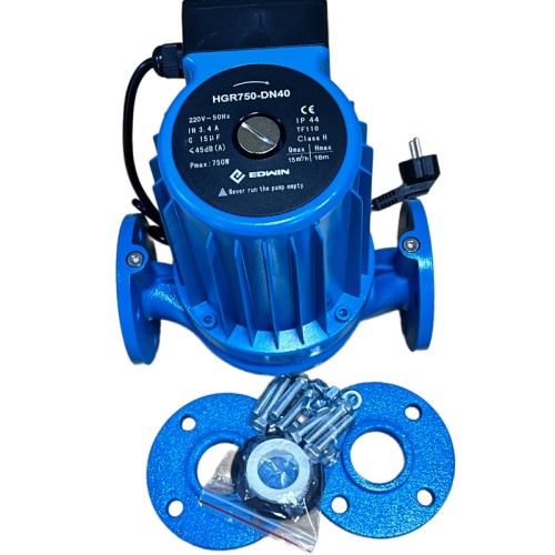 Pompa obiegowa z mokrym wirnikiem do kotłowni HGR750-DN40, 220 V