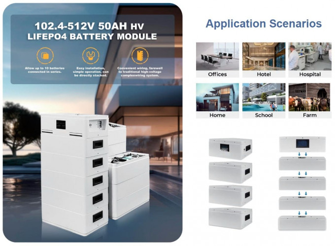 Akumulator wysokonapięciowy CL-HV-307.2V 50Ah, LiFePO4, LFP