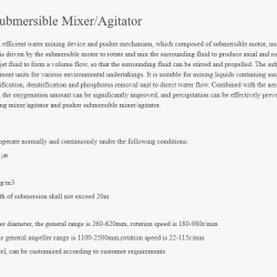Mieszalnik zanurzalny GREATVALL MIXERS seria QJB, QDT
