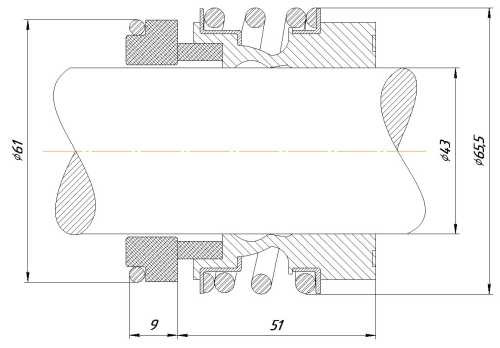 Uszczelnienie mechaniczne wału R-MG13 43, SIC/SIC, EPDM, 304, G60 typ ROTEN L3N, STERLING SMG13, LIDERING LRB17NU