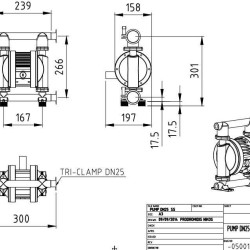 RUBY FDA 015S-W-TST-T  pompa membranowa pneumatyczny