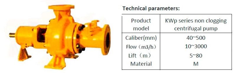 Pompa do szlamu ściekowego KWP, 40-500 mm, 10-3000 m3/h, 5-80 m