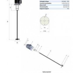 Mikser przemysłowy F-0850-2 1f., 85cm PVC, 220V