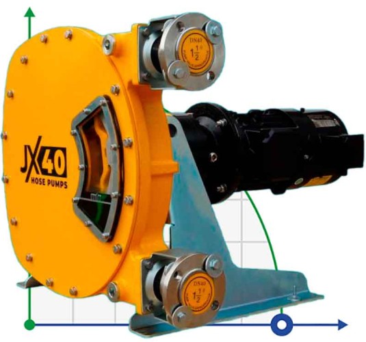 Przemysłowa pompa wężowa JXHIN-40-CI+ABS Plastic-NBR-P, 3.28 m3/h, 2,2 kW, 16 bar, 380V
