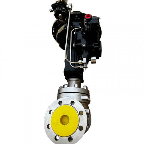 DN65 Pneumatycznie sterowany zawór regulacyjny 10P11Y-DNx6516Z-L112C-C (korpus CF8, gniazdo SS304) z pozycjonerem YT-1000, wejście 4-20 mA, Ex