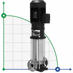 Pompa wielostopniowa do systemów odwróconej osmozy EVXE 3/23, 2,2 kW, 4,5 m3/h, 170m, 380V/T, AISI 304 (EBARA EVM)