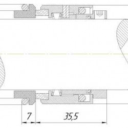 Uszczelnienie mechaniczne wału R-HJ92N 33, CAR/SIC, VITON, 304, G16