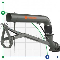 Veneroni ETR 50-2/750, 5 m, 3600 m3/h pompa śrubowa do ciągnika do pompowania wody powodziowej