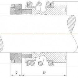 Uszczelnienie mechaniczne wału R-MG13 48, SIC/SIC, EPDM, 304, G60
