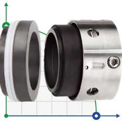 Uszczelnienie pompy R-59B 80, CAR/SIC, PTFE, 316, ВО