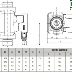 Pompa obiegowa DAB EVOSTA3 60/130 (1") M ze sterowaniem elektronicznym, 60186052