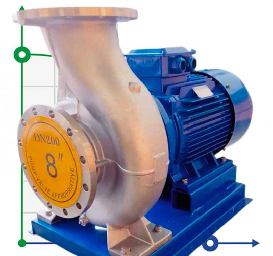 TKHW 200/320-45/4 (320/32), 45 kW, AISI 304, 1480 pozioma pompa ze stali nierdzewnej