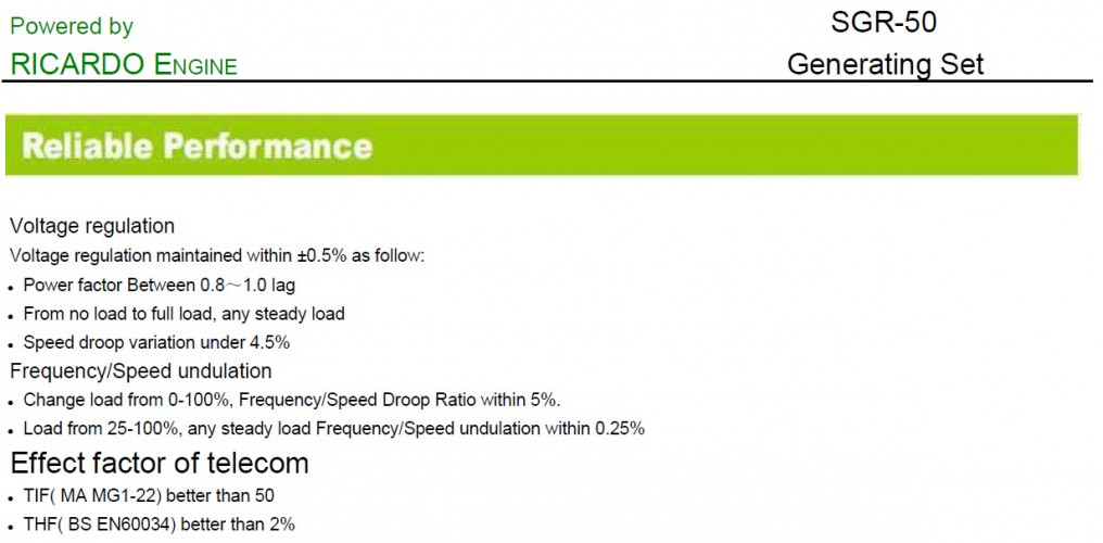 Przemysłowy generator diesla SOYGEN SG50R z ATS i silnikiem Ricardo 50kVA, 40kW, 380V/50HZ typ zamknięty