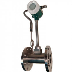 DN65 Przepływomierz wirowy ze stali nierdzewnej KLUGB DN65/PN16 RF kołnierz DIN, do pary, 0,3-3 t/h, <1,6 MPa, <250°C, 4-20mA, ExdIIBT66