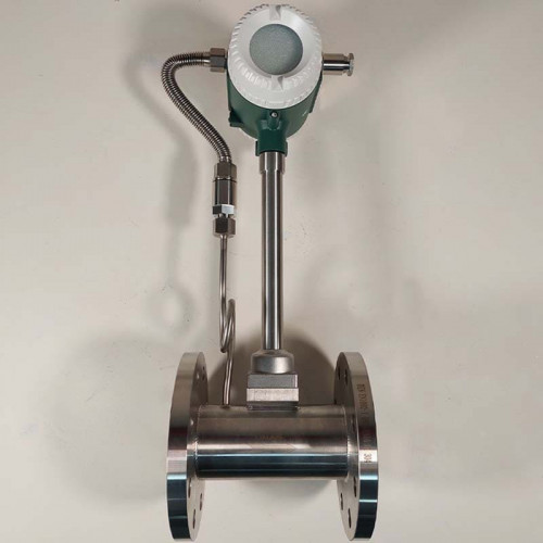 DN65 Przepływomierz wirowy ze stali nierdzewnej KLUGB DN65/PN16 RF kołnierz DIN, do pary, 0,3-3 t/h, <1,6 MPa, <250°C, 4-20mA, ExdIIBT66