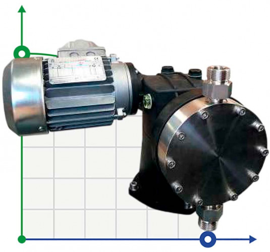 Pompa dozująca membranowa do mieszalników AQUA MVN, AISI 316L 162 l/h, 5 bar, 0,55 kW, 380 V