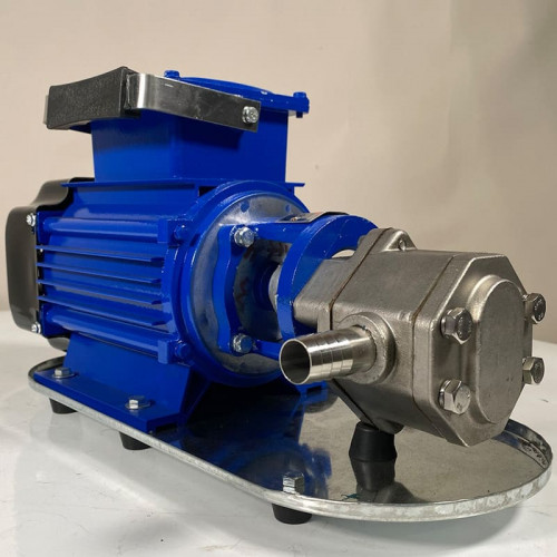 Pompa zębata ze stali nierdzewnej do pompowania śmietany, oleju, bitej śmietany WCB-50/380V 50Hz, 25 l/min, 30 m, AISI 304, 0,55 kW, 1400 obr./min, Ex