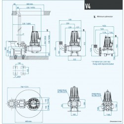 Pompa ściekowa Dreno VT-EX 80/4/125 C.342 z wirnikiem wirowym