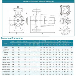 Pompa obiegowa HGR1100-DN50, 220V z mokrym wirnikiem