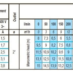 Odpływowa pompa zanurzeniowa BE 80 316 DERBY 100, 220V