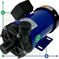 Pompa chemiczna ze sprzęgłem magnetycznym MD-F-255SAE-5V38AYS, PPH, 53L/min, 6.2m, 380V