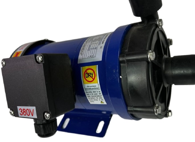 Pompa chemiczna ze sprzęgłem magnetycznym MD-F-255SAE-5V38AYS, PPH, 53L/min, 6.2m, 380V