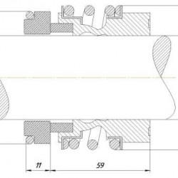 Uszczelnienie mechaniczne wału R-MG13 53, SIC/SIC, EPDM, 304, G60